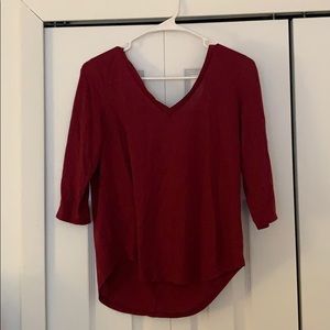 Open backed v neck top
